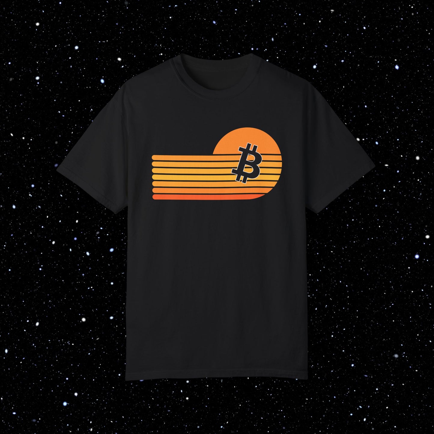 Bitcoin Retro Sunset Tee Shirt