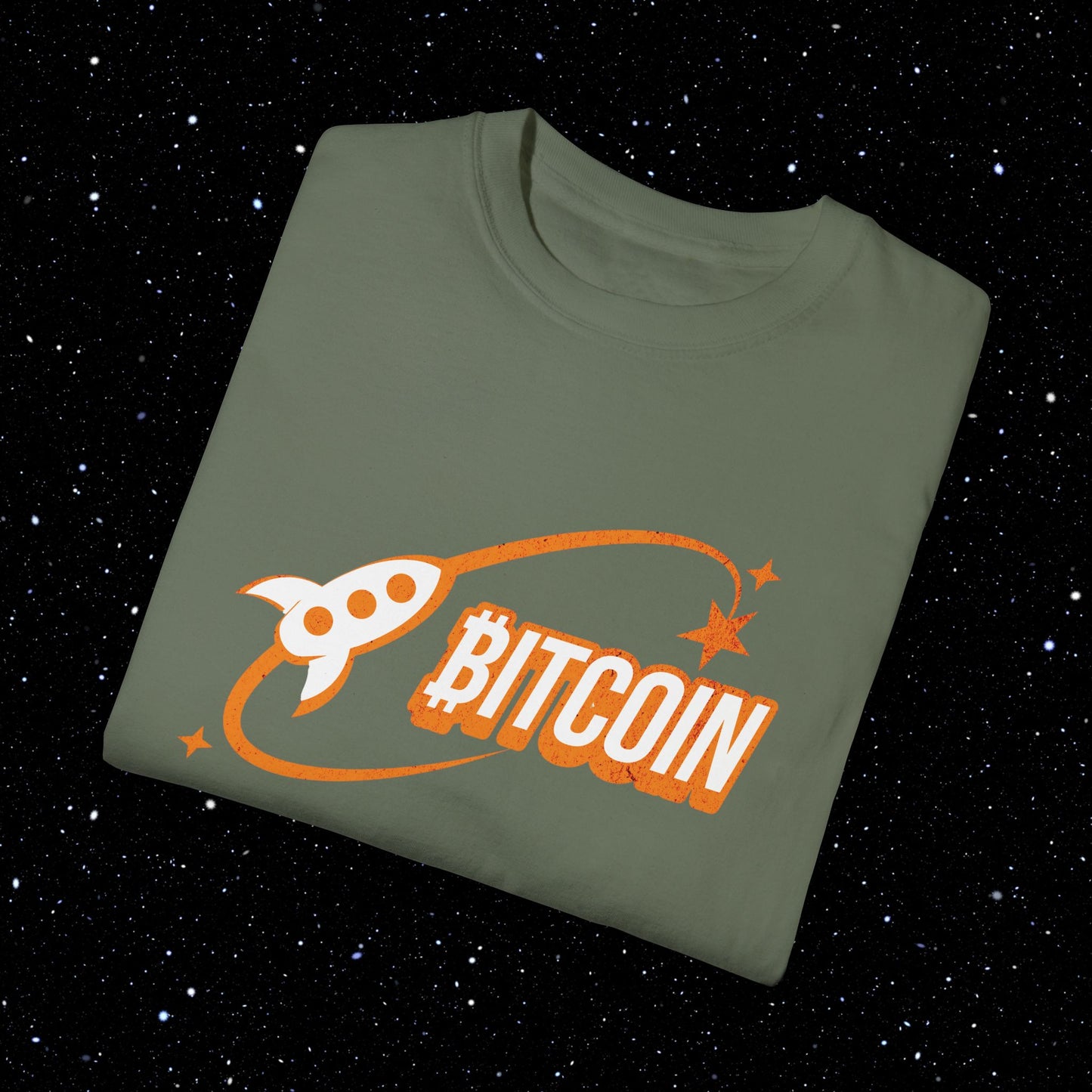 Bitcoin Space Comfort Colors Tee Shirt