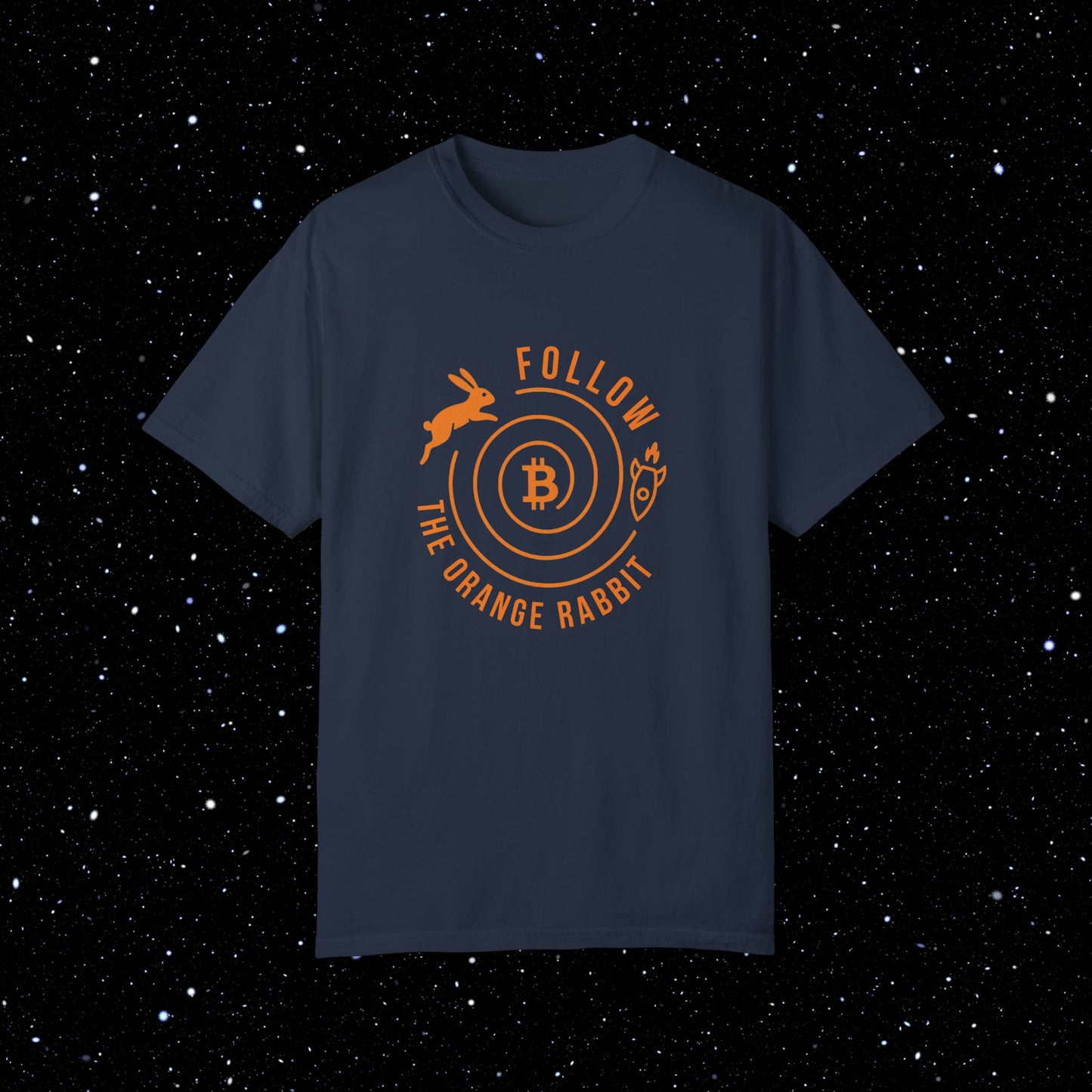 Follow the Orange Rabbit Bitcoin Comfort Colors Tee Shirt
