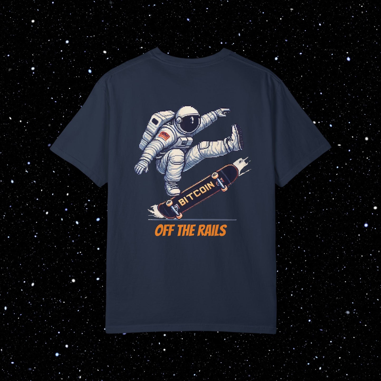 Bitcoin Off The Rails - Backprint Comfort Colors T-Shirt