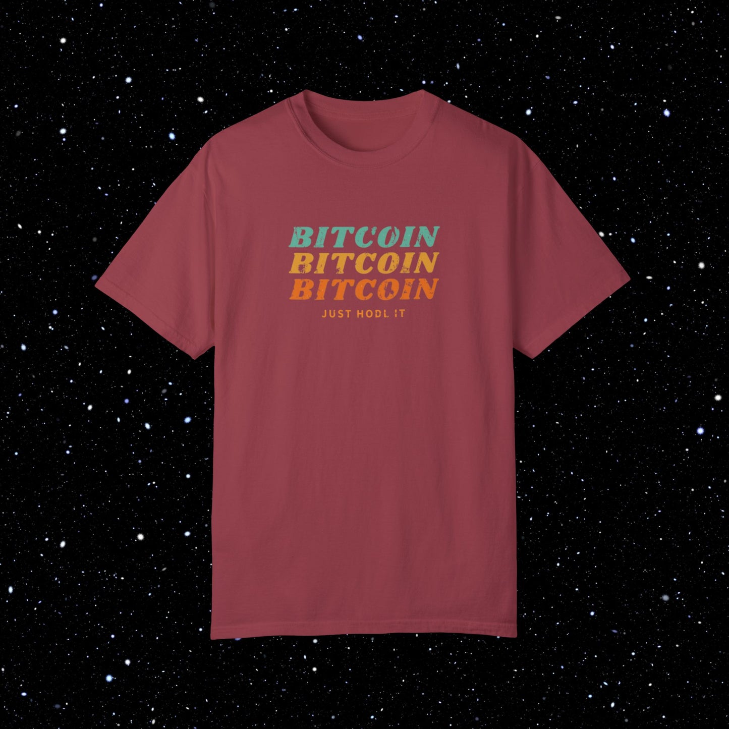 Bitcoin Just HODL It - Retro Comfort Colors Tee Shirt