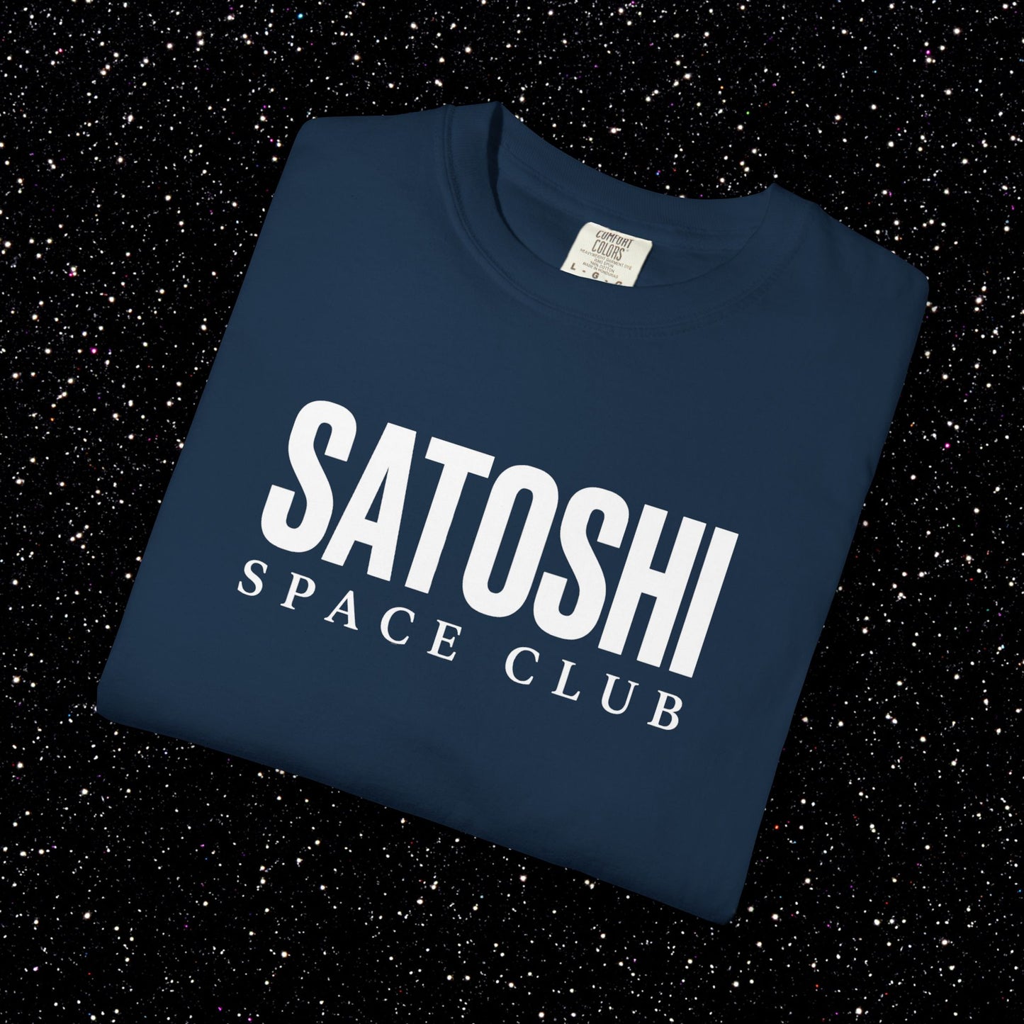 Satoshi Space Club T-Shirt | Minimal Bitcoin Space Logo Tee