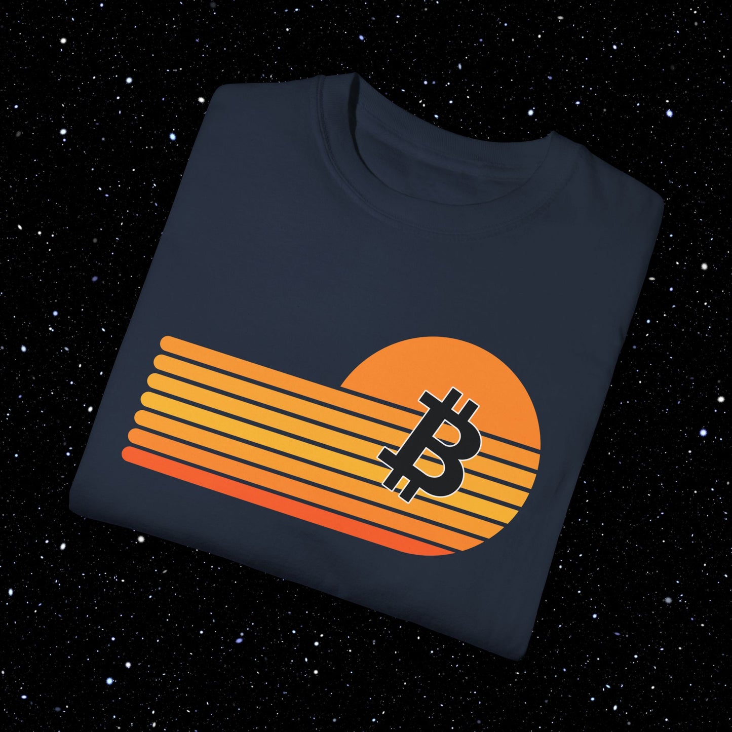 Bitcoin Retro Sunset Tee Shirt