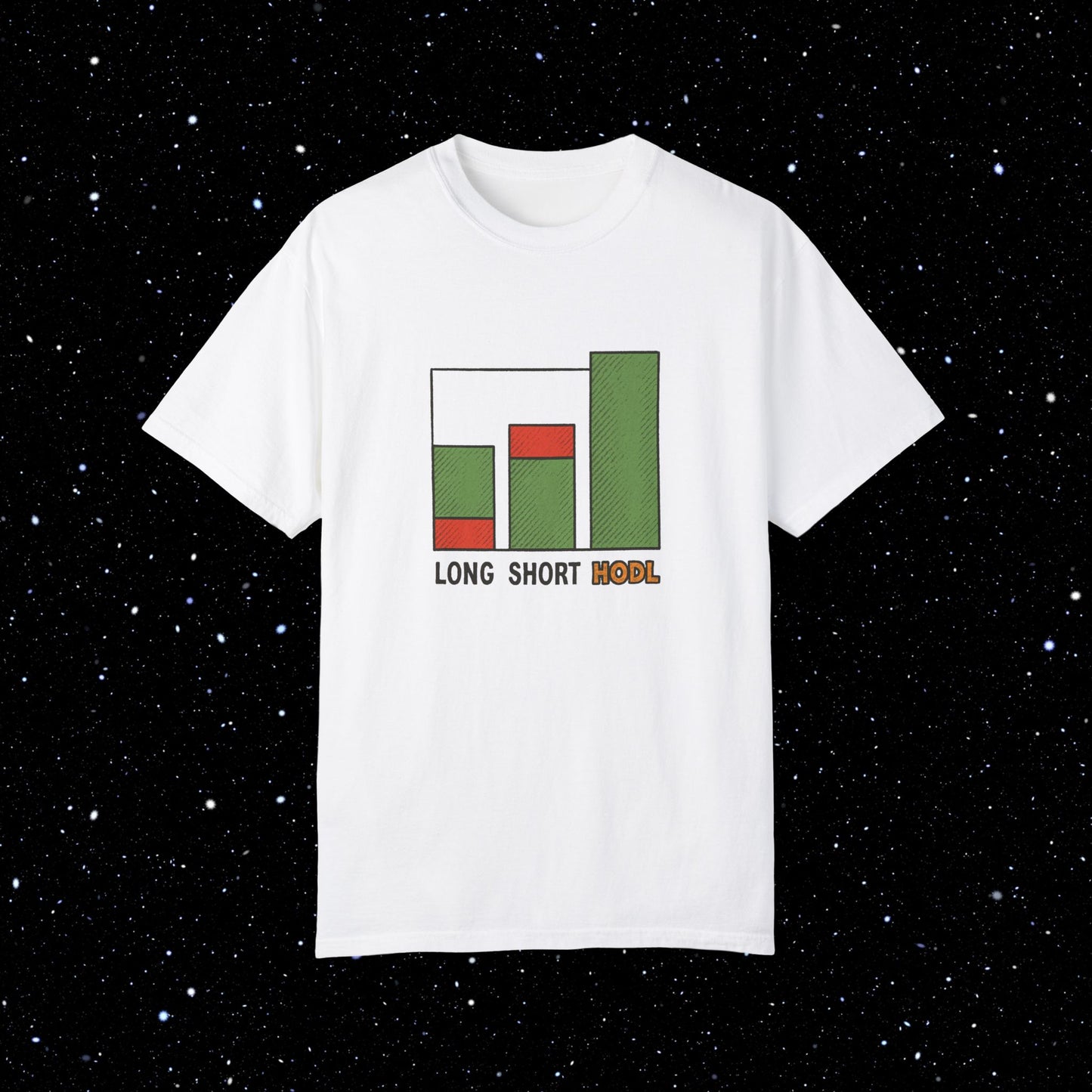 Long, Short, HODL - Bitcoin Comfort Colors Tee Shirt