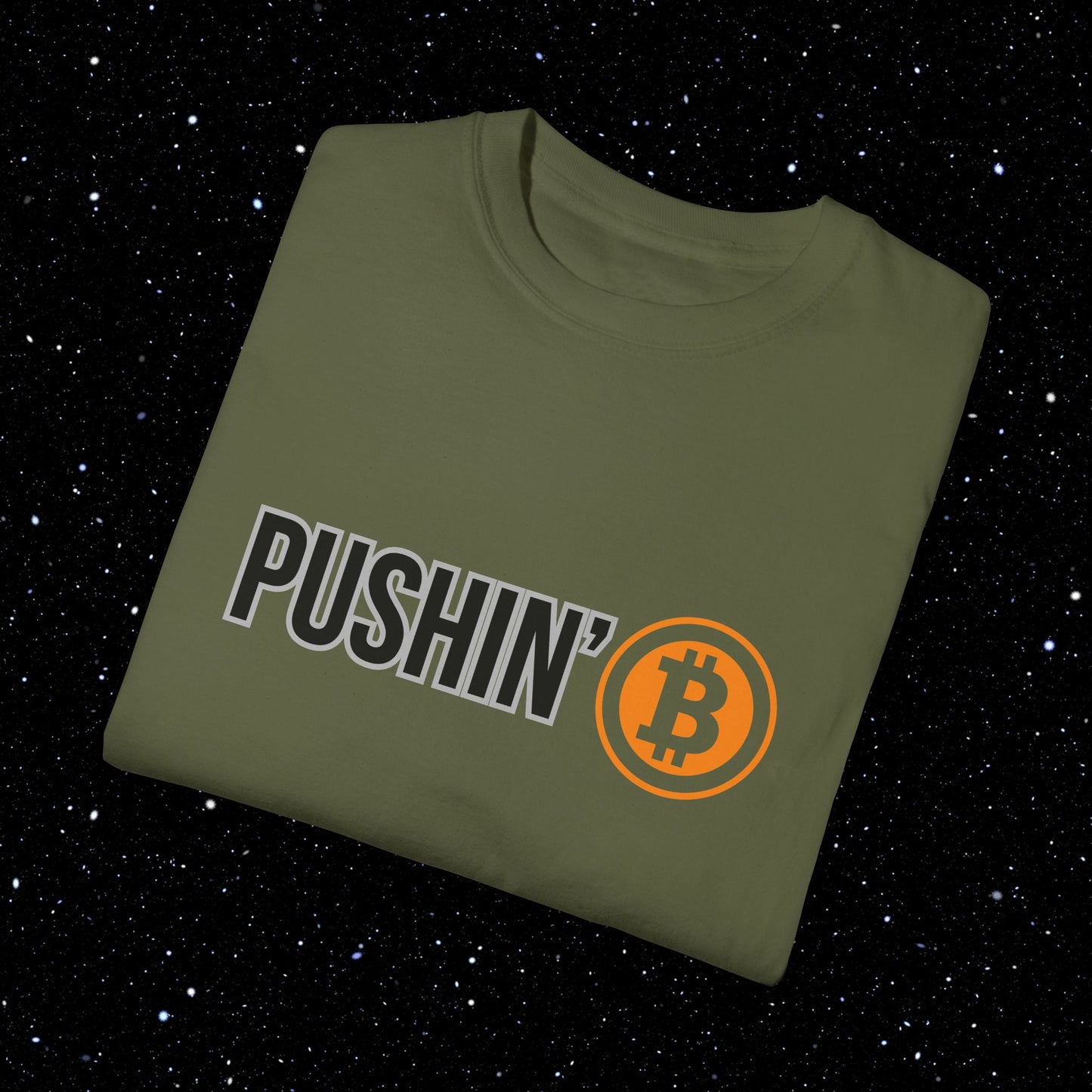 Pushin’ ₿ - Comfort Colors Logo Tee Shirt