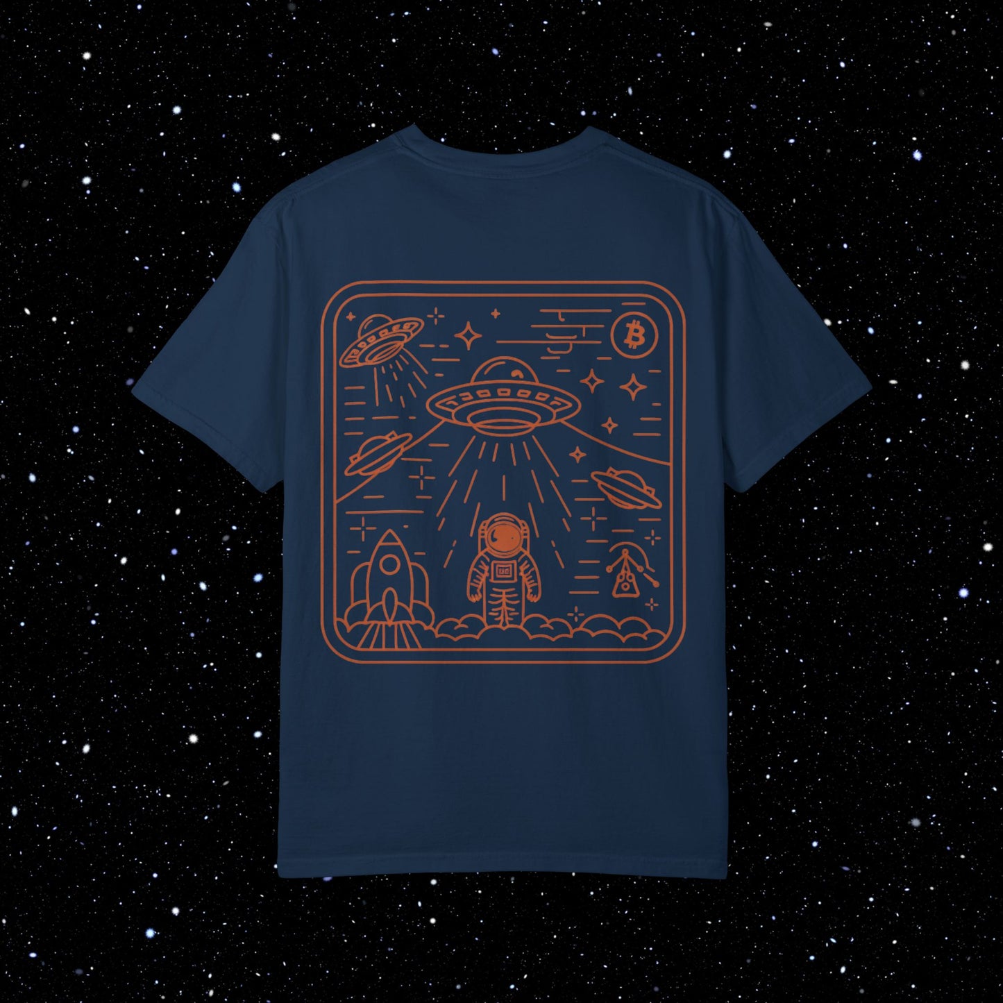 Satoshi Space Club - Abduction Comfort Colors Bitcoin Shirt
