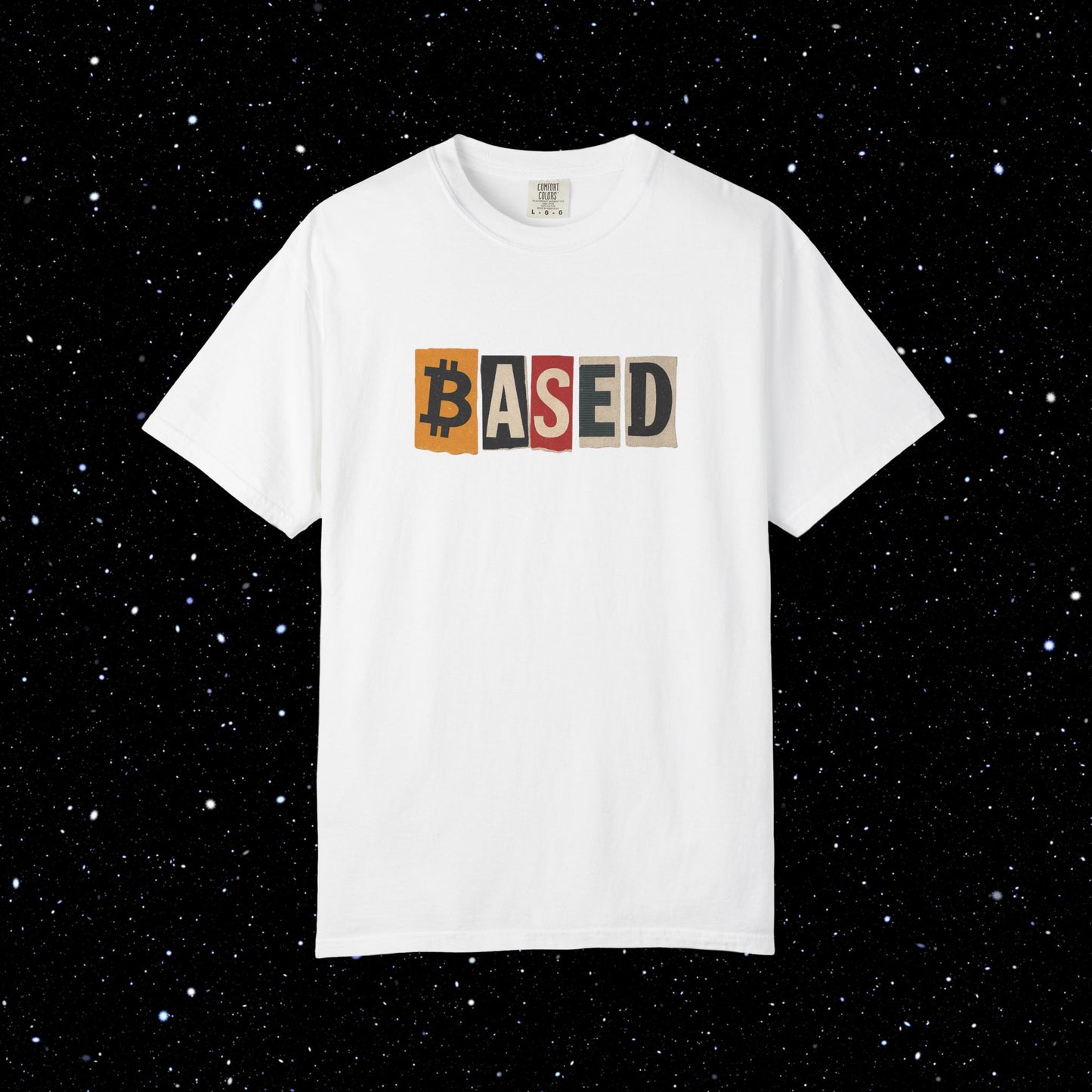 Based Cutout Comfort Colors Bitcoin Tee