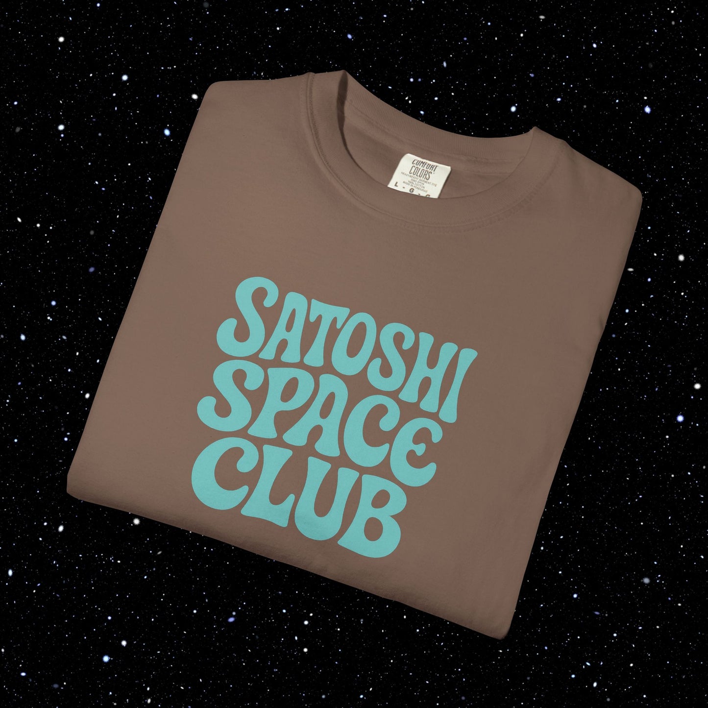 Satoshi Space Club - Groovy Bitcoin Comfort Colors Tee Shirt