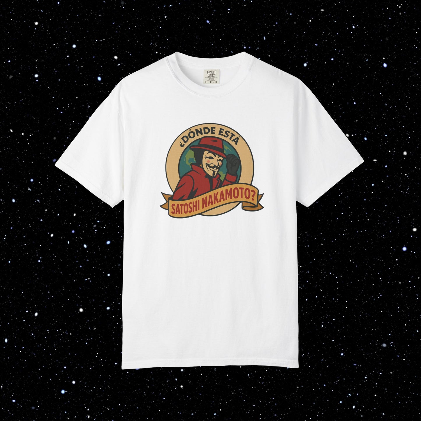 '¿Dónde Está Satoshi Nakamoto?' - Bitcoin Tee Shirt