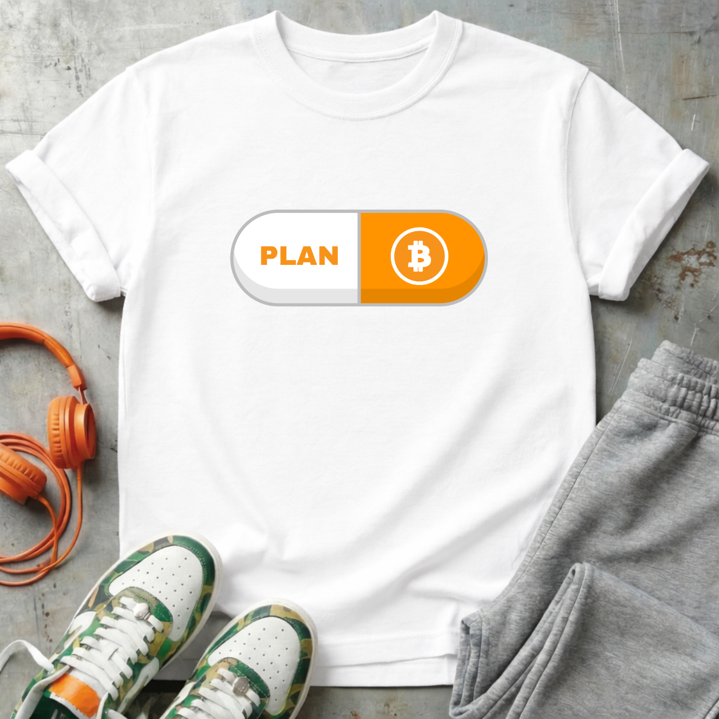 Plan B Pill - Comfort Colors Bitcoin Tee Shirt