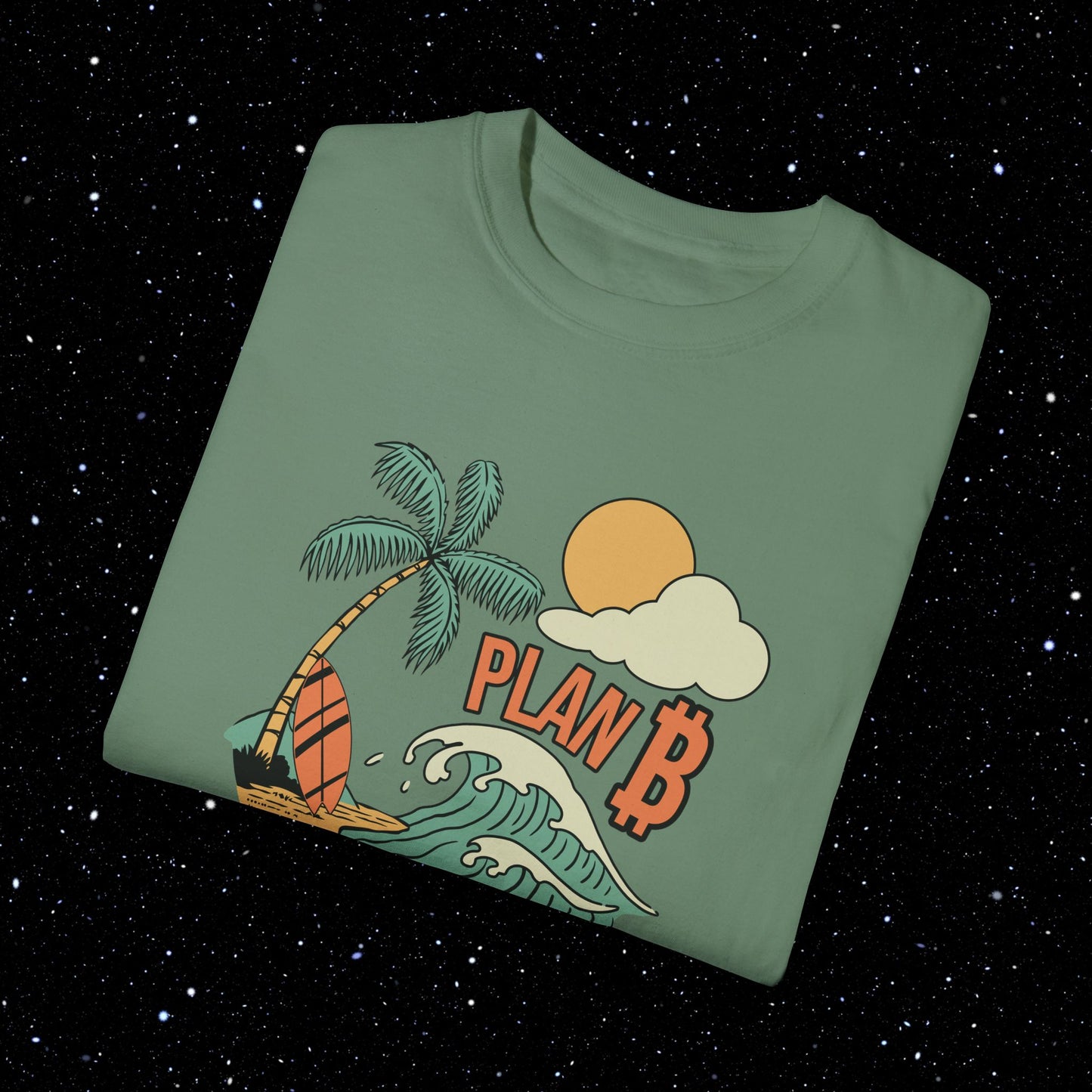Plan B Bitcoin Beach Comfort Colors Tee Shirt