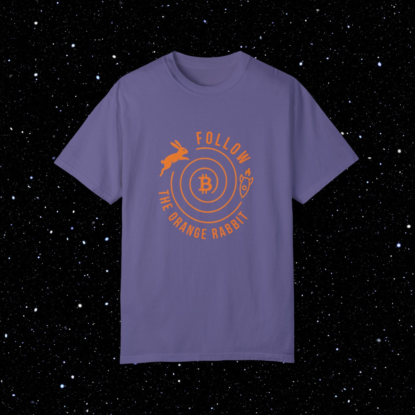 Follow the Orange Rabbit Bitcoin Comfort Colors Tee Shirt
