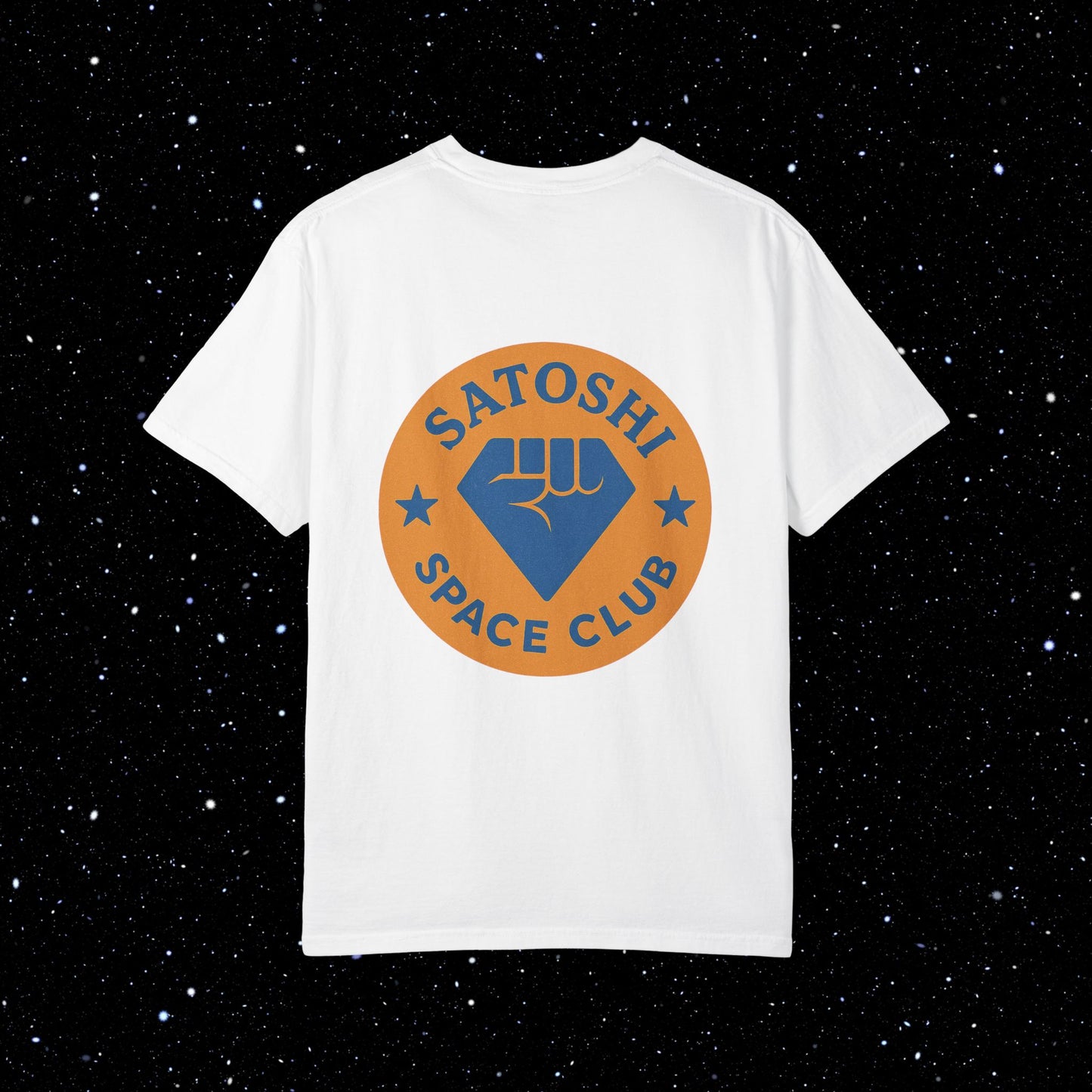Satoshi Space Club Diamond Hands Back Print Tee
