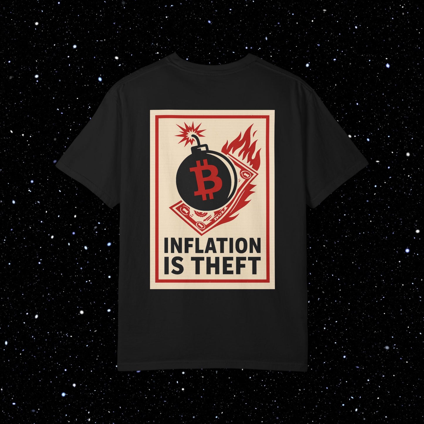 Inflation is Theft Back Print Bitcoin Tee