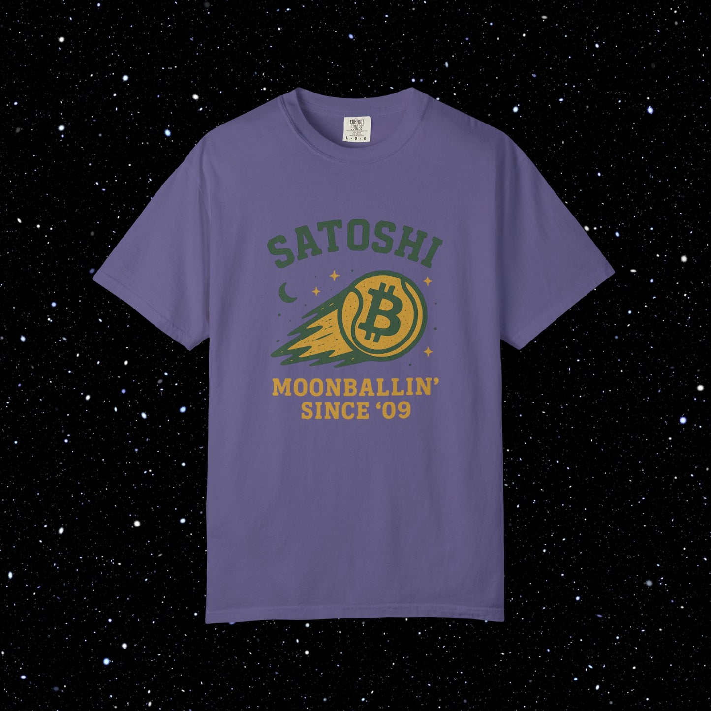Satoshi Moonballin' Bitcoin Tee Shirt