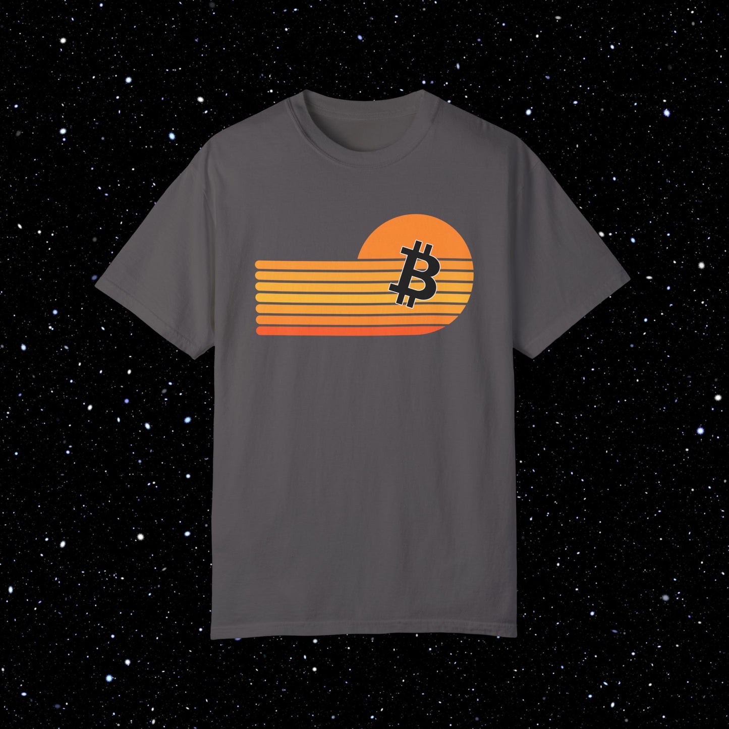 Bitcoin Retro Sunset Tee Shirt