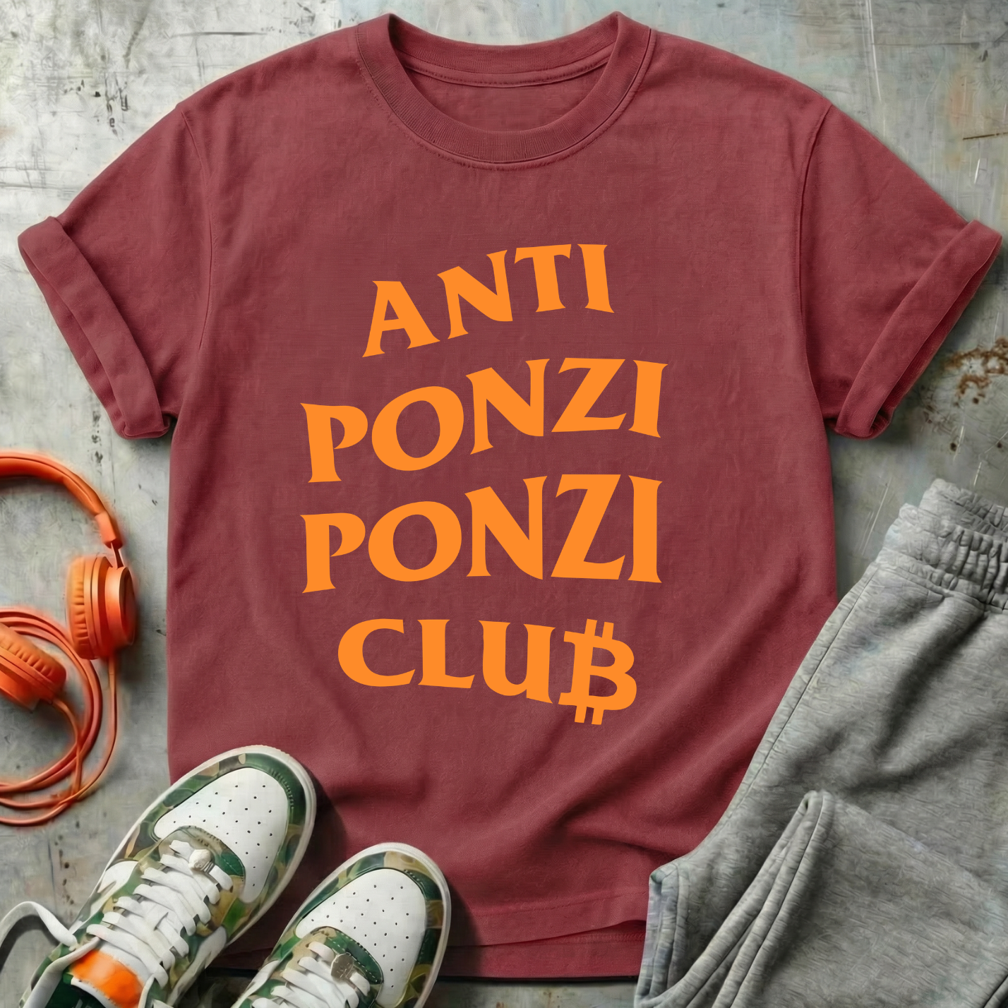 Anti Ponzi Ponzi Club Bitcoin Tee