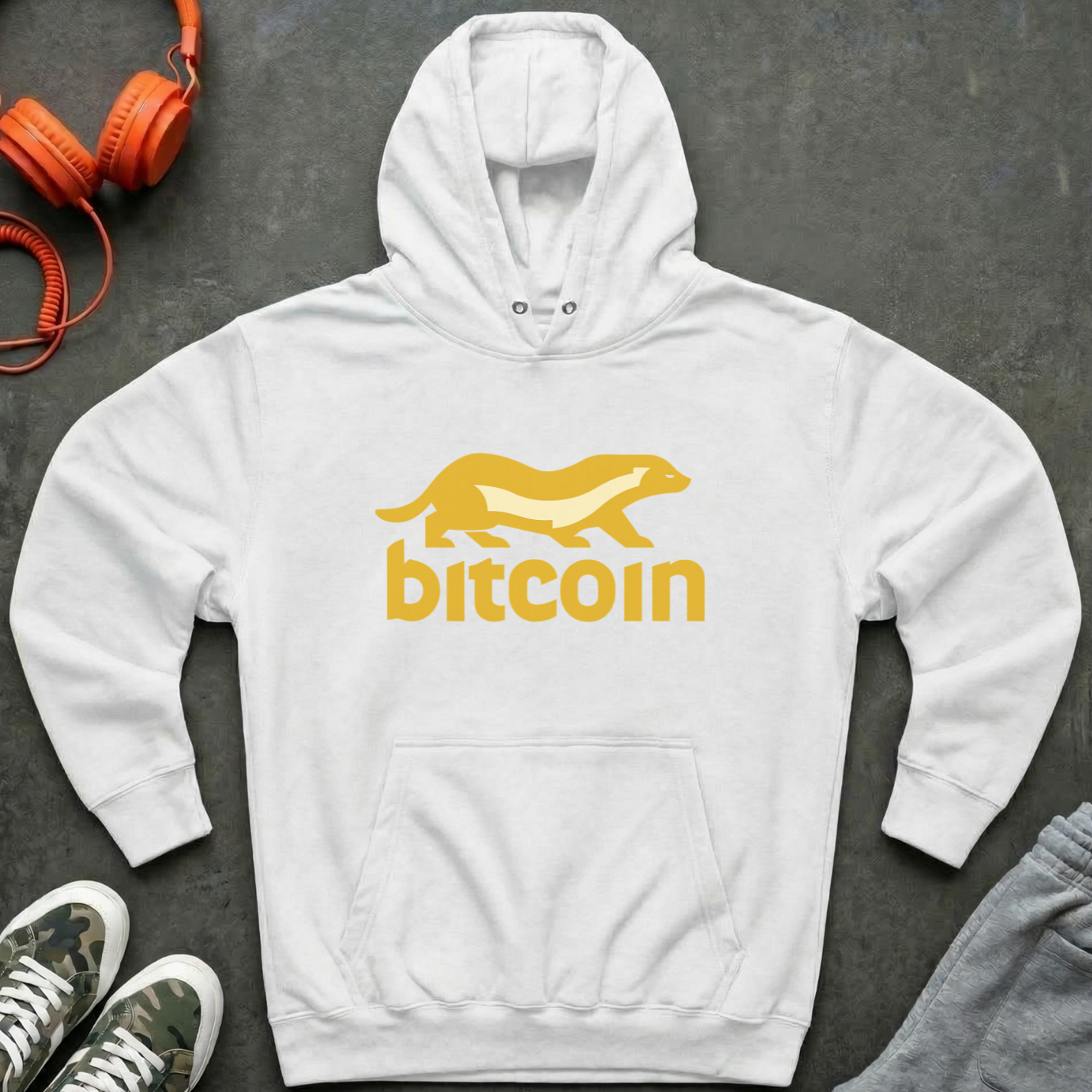 Bitcoin Honey Badger Fleece Hoodie