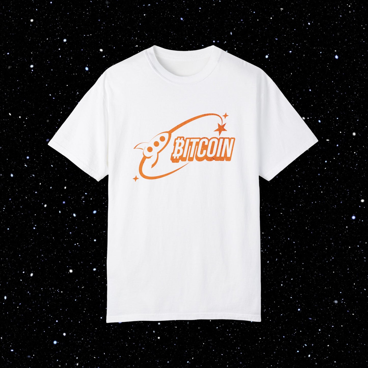 Bitcoin Space Comfort Colors Tee Shirt