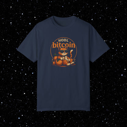 Orange Cat Bitcoin Comfort Colors Tee Shirt