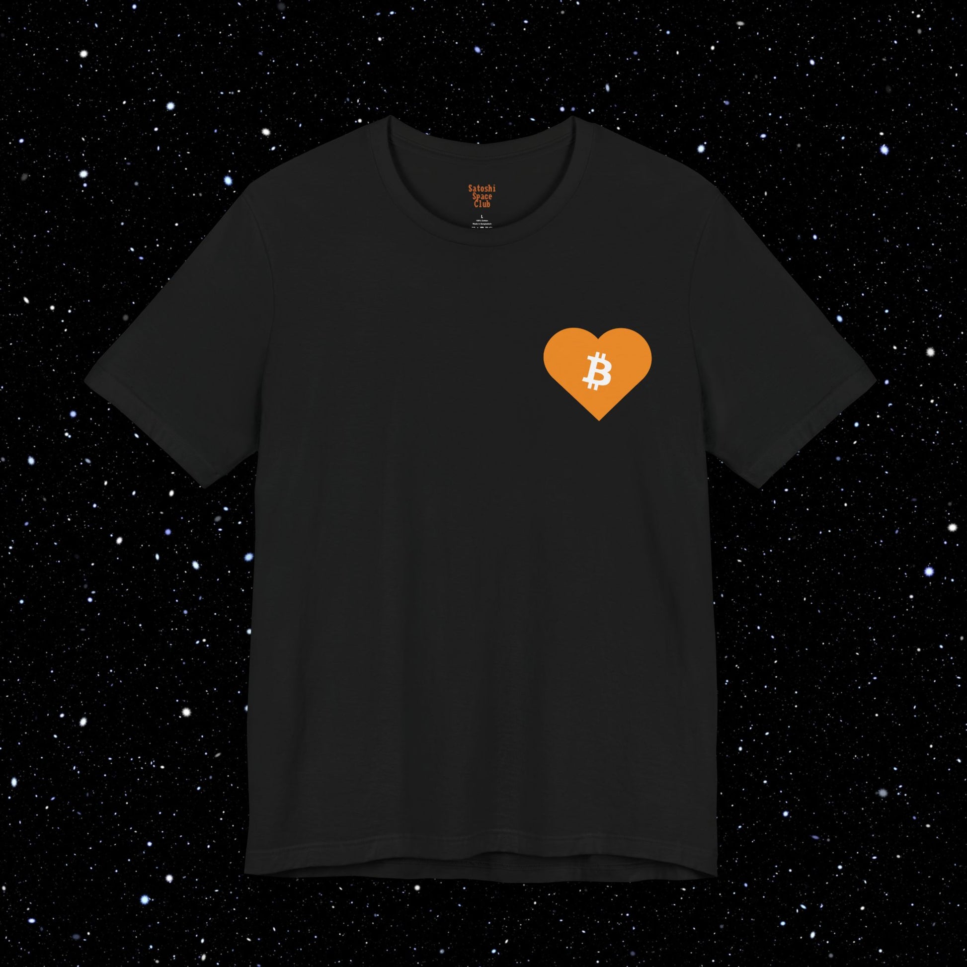 Bitcoin Heart T Shirt Black