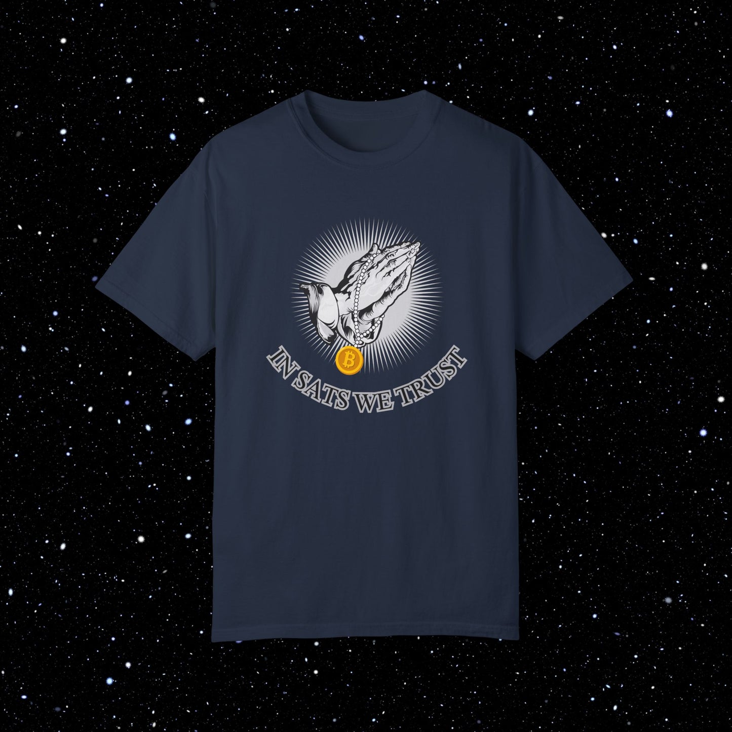 In Sats We Trust Unisex Garment-Dyed T-Shirt - Bitcoin Enthusiast Tee