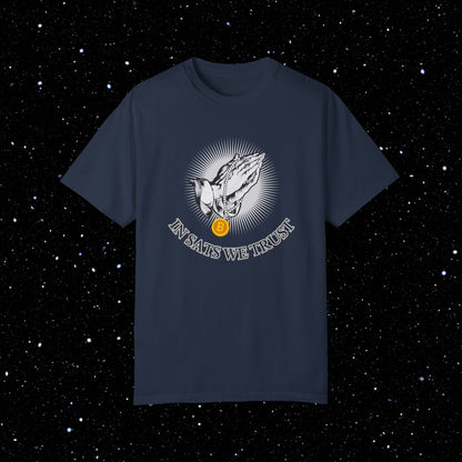 In Sats We Trust Unisex Garment-Dyed T-Shirt - Bitcoin Enthusiast Tee