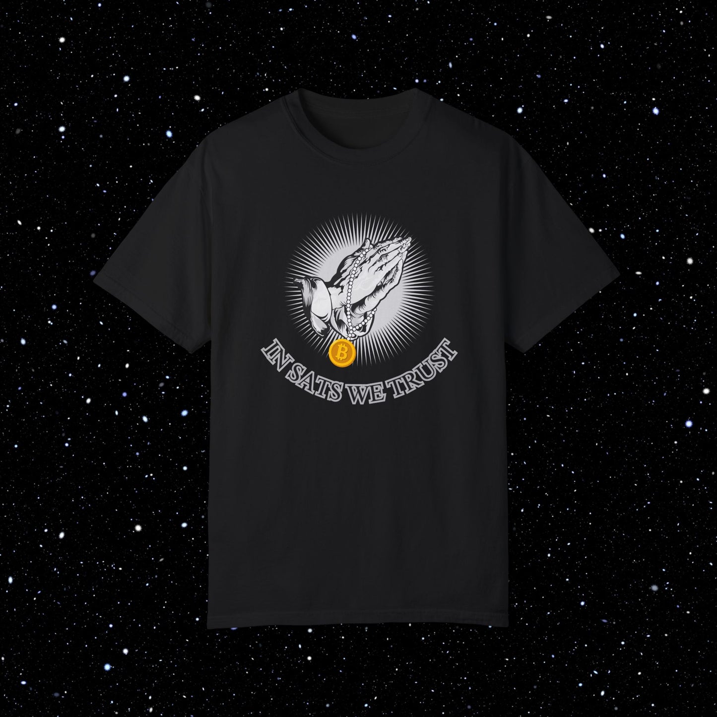 In Sats We Trust Unisex Garment-Dyed T-Shirt - Bitcoin Enthusiast Tee