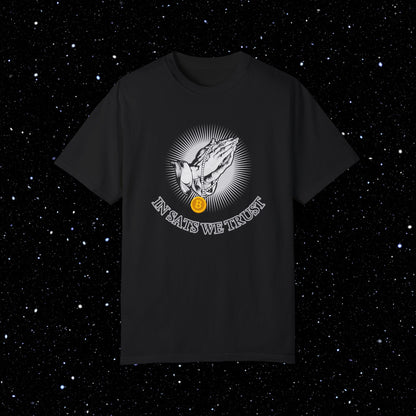 In Sats We Trust Unisex Garment-Dyed T-Shirt - Bitcoin Enthusiast Tee