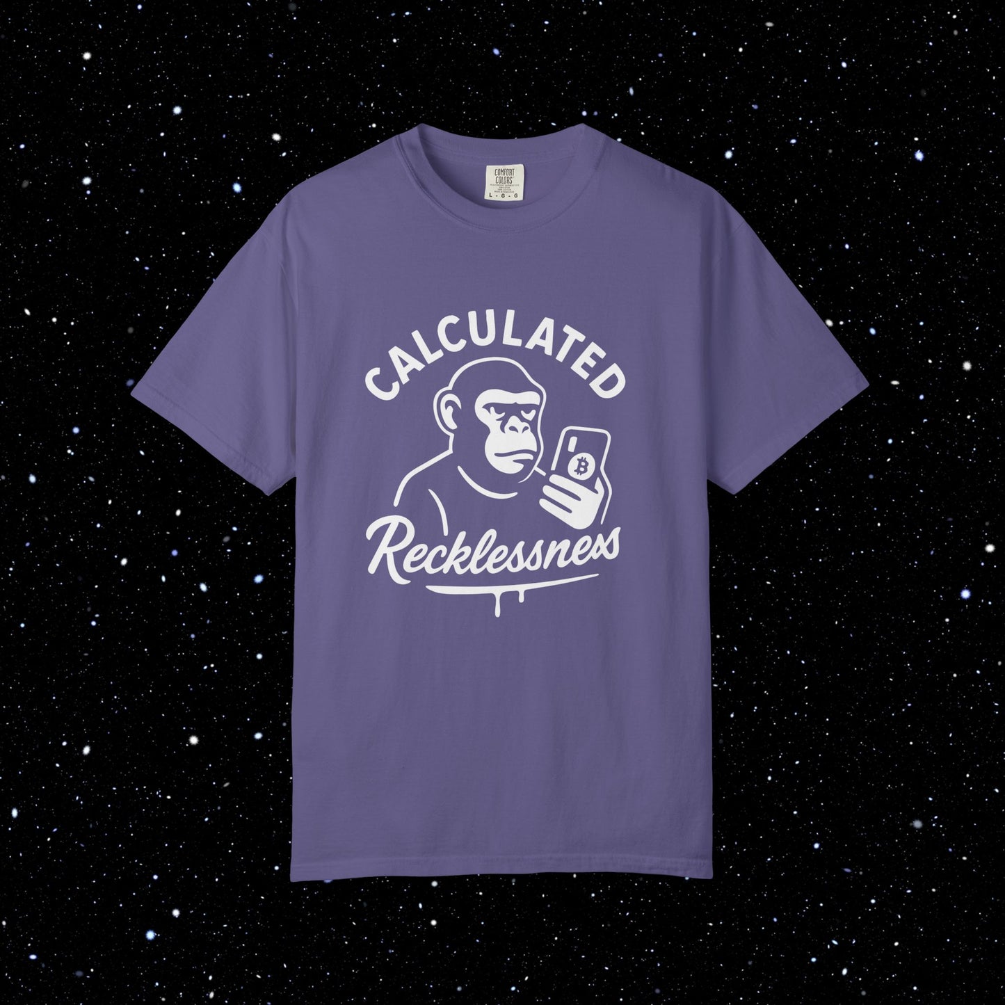Calculated Recklessness Ape Bitcoin Tee 🦍⚡