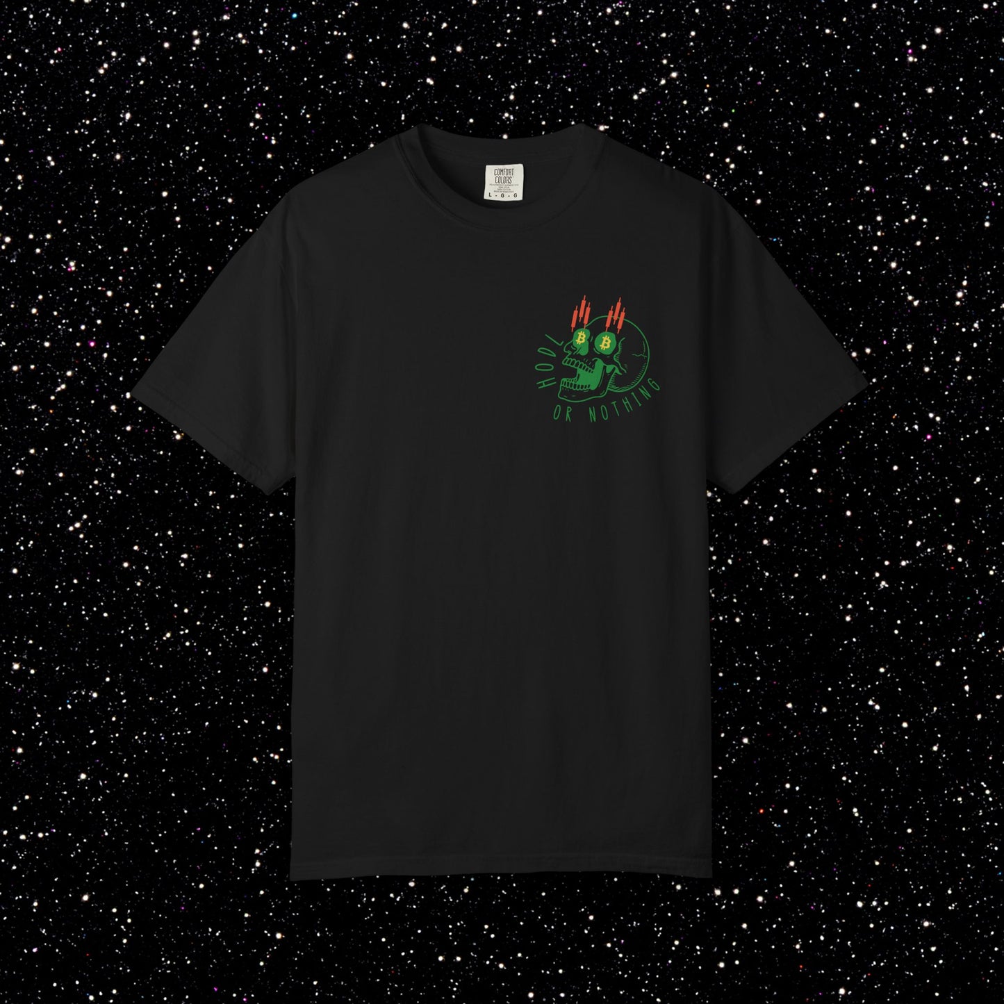 HODL Or Nothing Red Day Backprint Tee