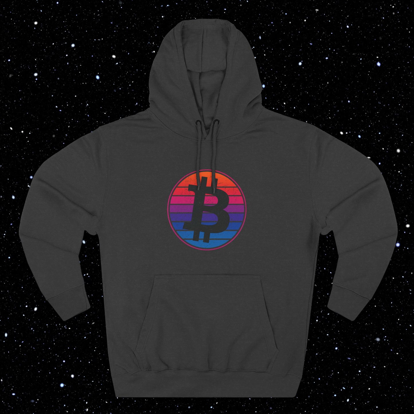 Bitcoin Synthwave Sunset Hoodie