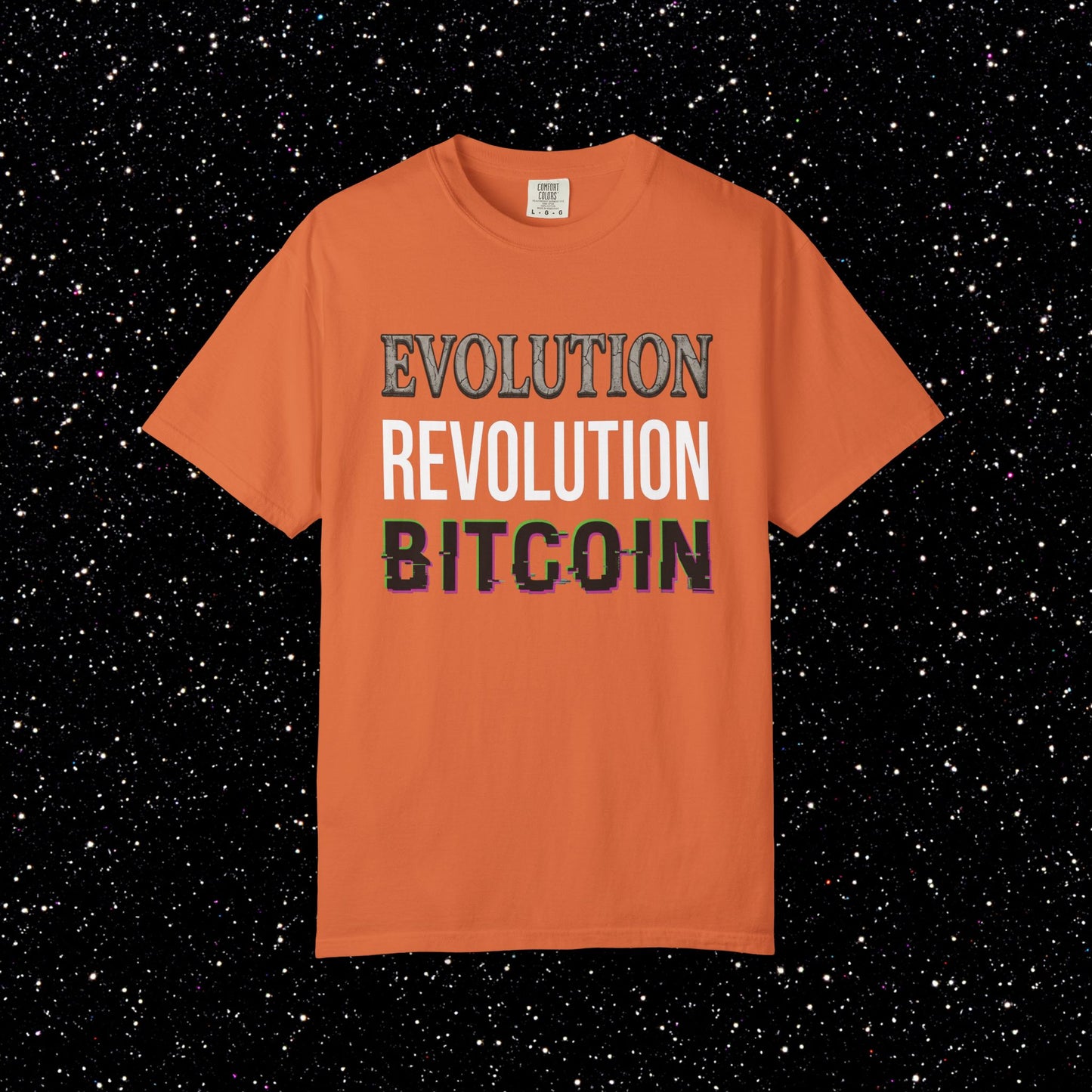 Evolution Revolution Bitcoin T-Shirt | Bitcoin Statement Tee