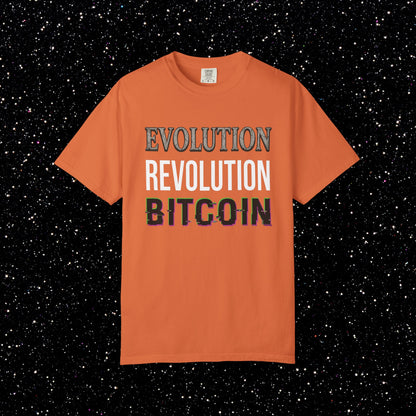 Evolution Revolution Bitcoin T-Shirt | Bitcoin Statement Tee