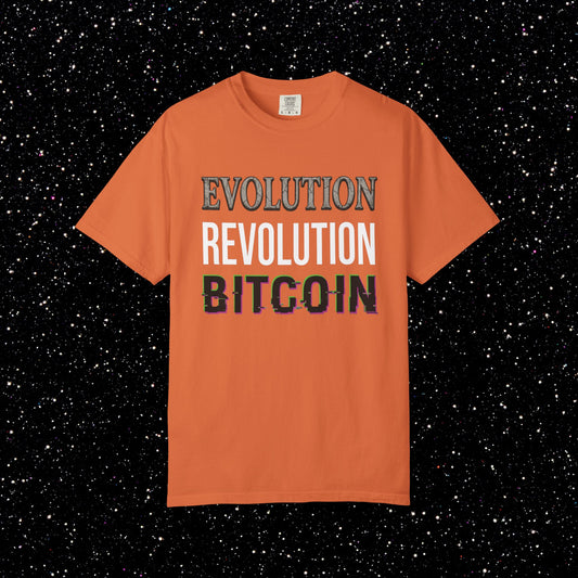 Evolution Revolution Bitcoin T-Shirt | Bitcoin Statement Tee