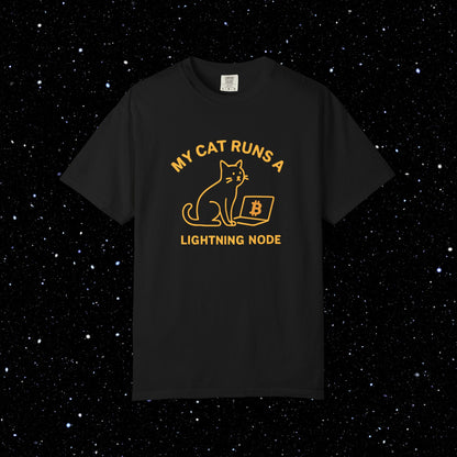 My Cat Runs a Lightning Node Bitcoin Tee