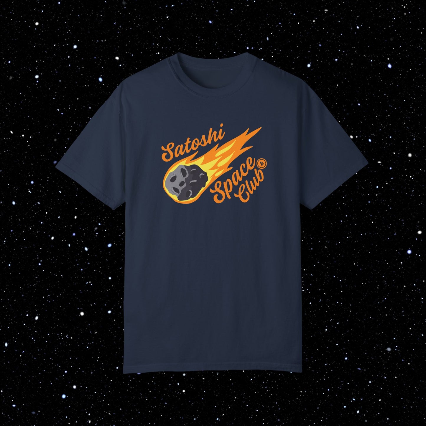 Satoshi Space Club - Cosmic Airdrop - Comfort Colors Bitcoin Tee Shirt