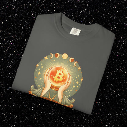 Dreams of Satoshi T-Shirt | Mystical Bitcoin Art Nouveau Boho Crypto Tee