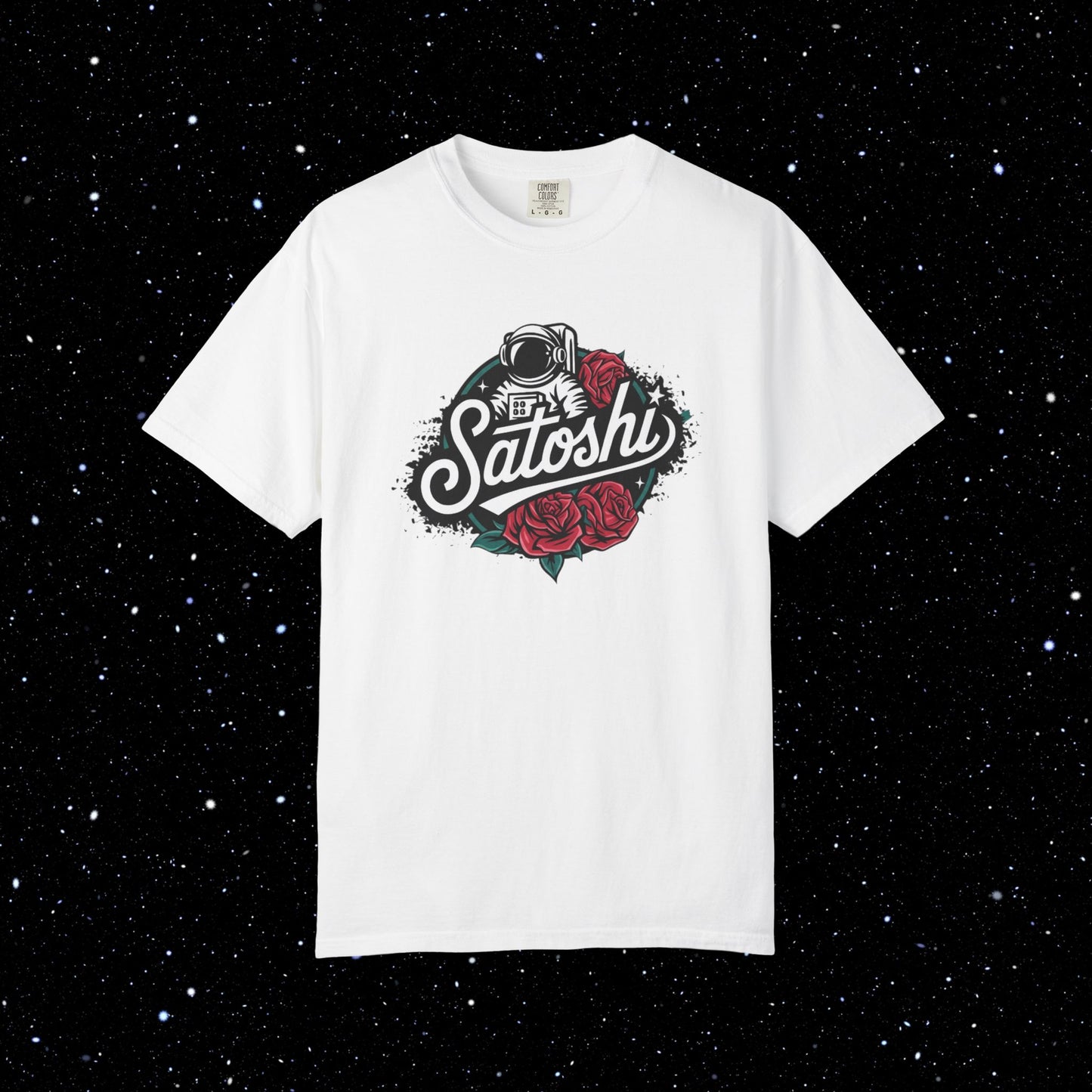 Satoshi Astro Roses Bitcoin Tee