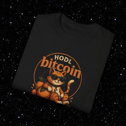 Orange Cat Bitcoin Comfort Colors Tee Shirt