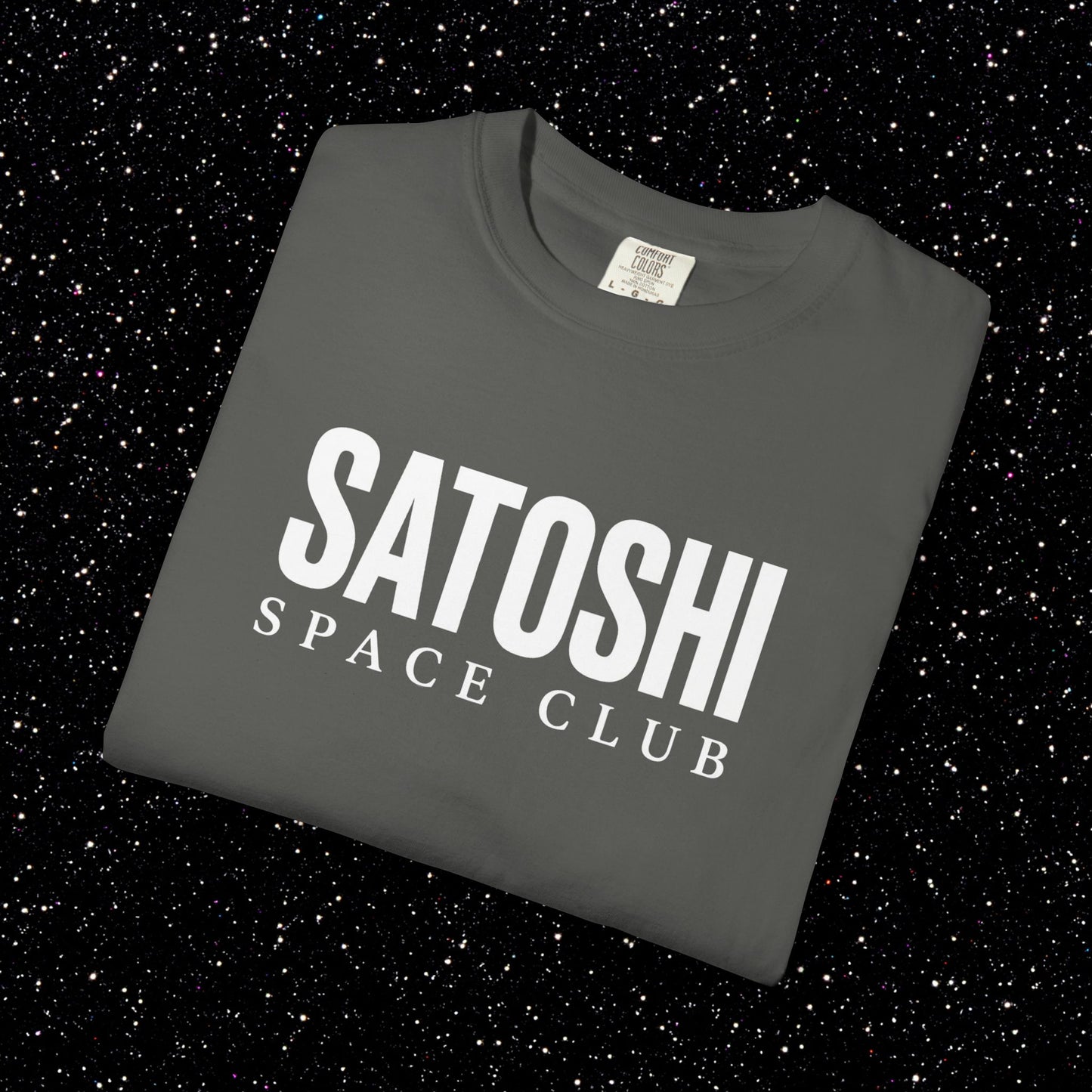 Satoshi Space Club T-Shirt | Minimal Bitcoin Space Logo Tee