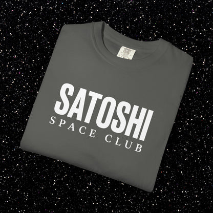 Satoshi Space Club T-Shirt | Minimal Bitcoin Space Logo Tee