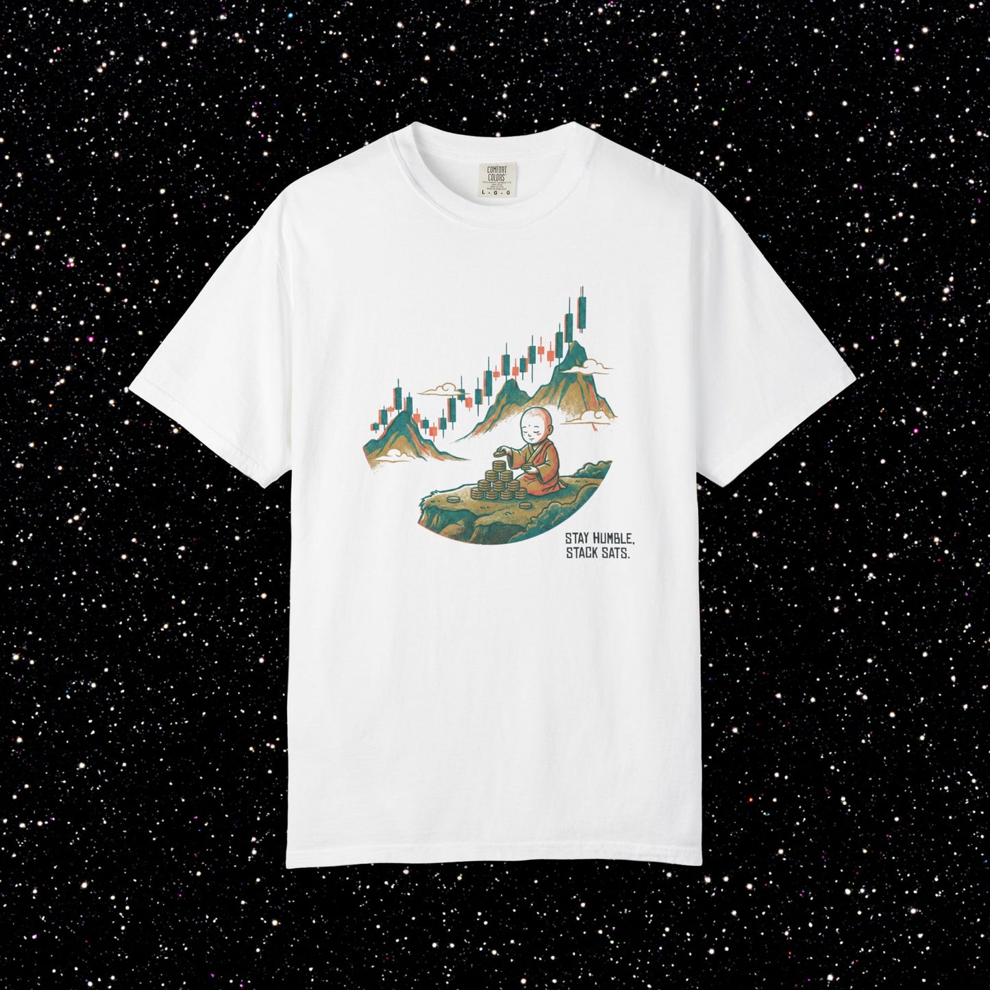 Stay Humble Stack Sats Ukiyo-e Tee