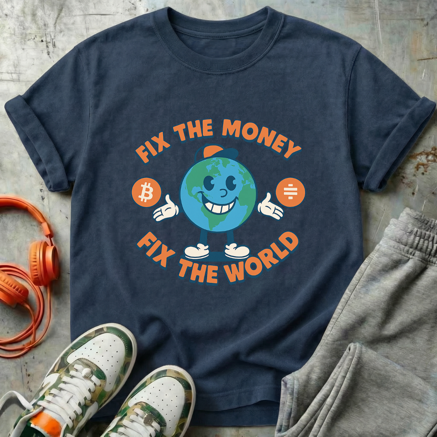 Fix The Money Fix The World Bitcoin Tee