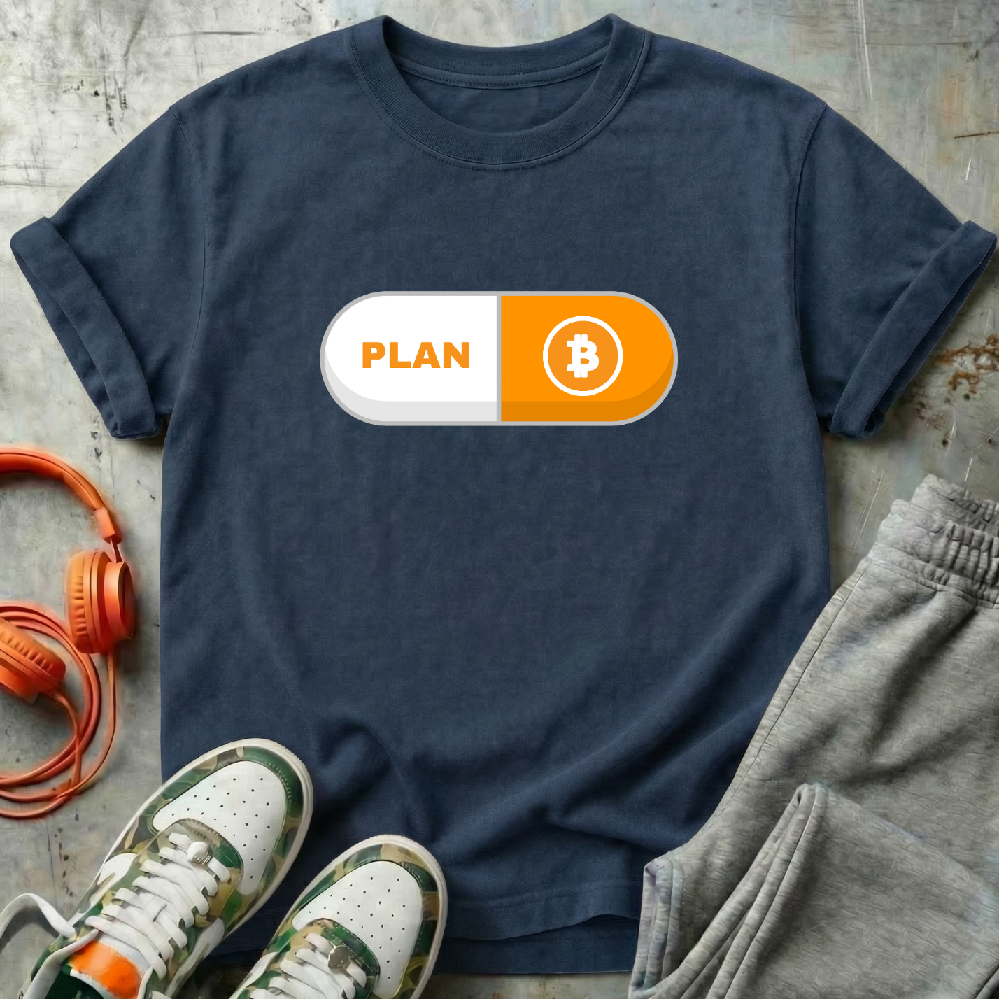 Plan B Pill - Comfort Colors Bitcoin Tee Shirt