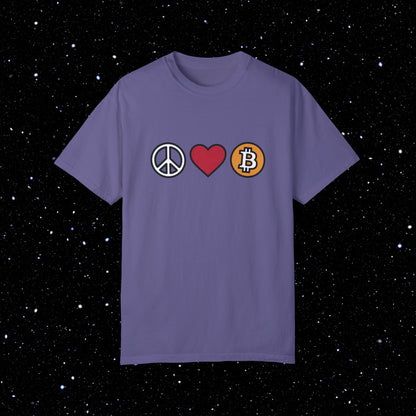 Peace, Love & Bitcoin Tee Shirt