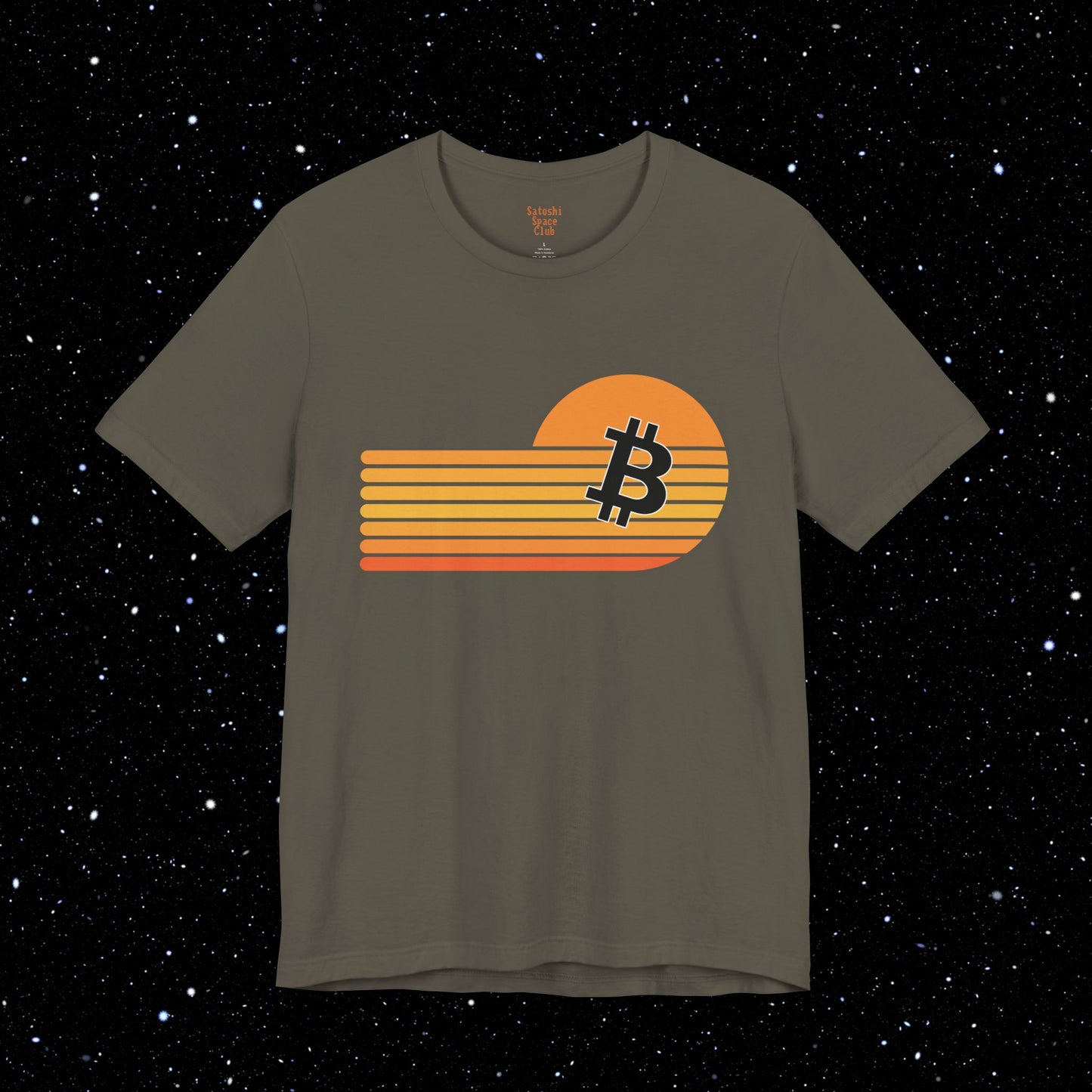 Bitcoin Retro Sunset Tee Shirt