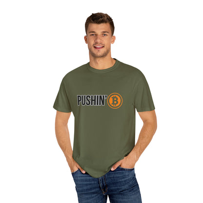 Pushin’ ₿ - Comfort Colors Logo Tee Shirt