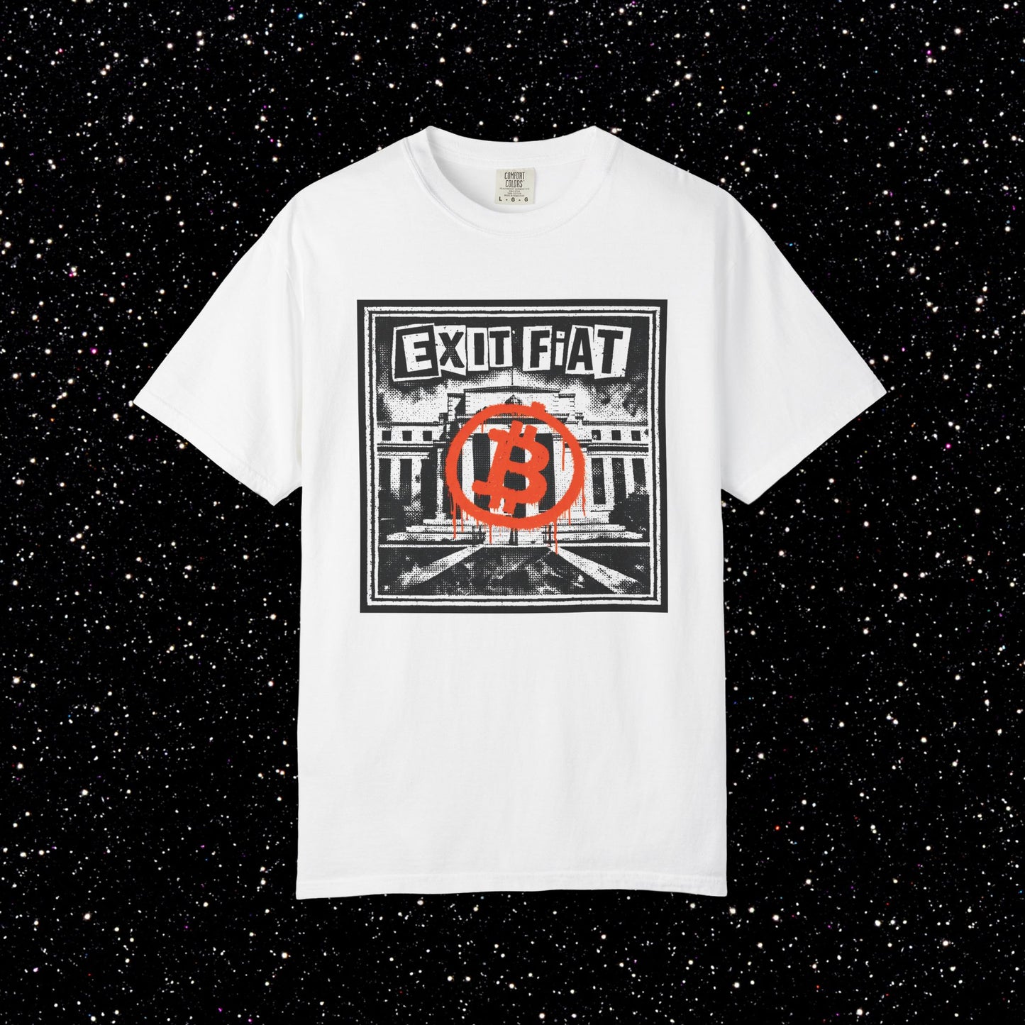 EXIT FIAT Punk Bitcoin T-Shirt | Anti-Central Bank Protest Streetwear