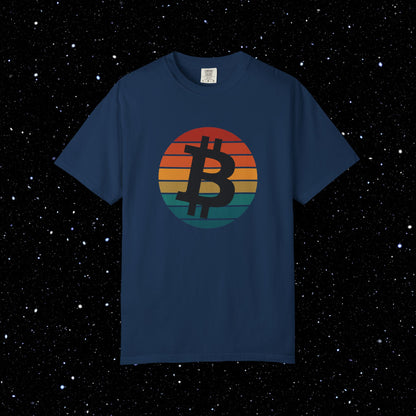 Bitcoin Retro Sunset Surf Tee
